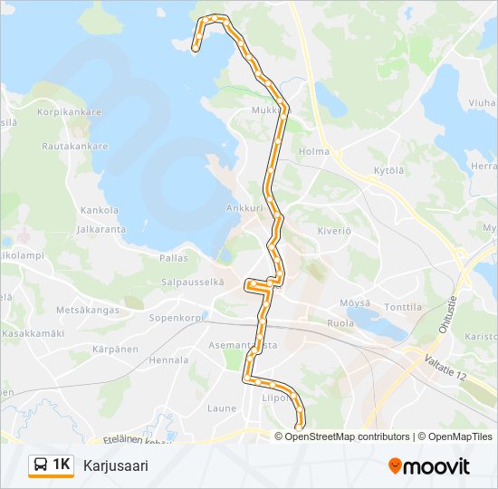 1K bus Line Map