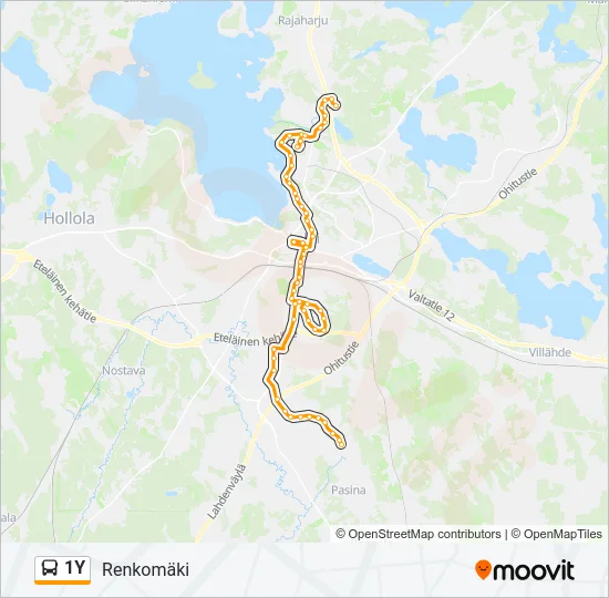 1Y Bus Line Map