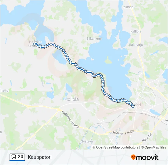 20 Bus Line Map