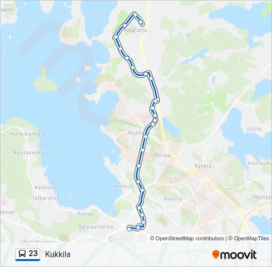 23 Bus Line Map