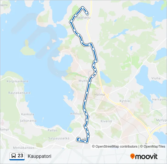 23 Bus Line Map