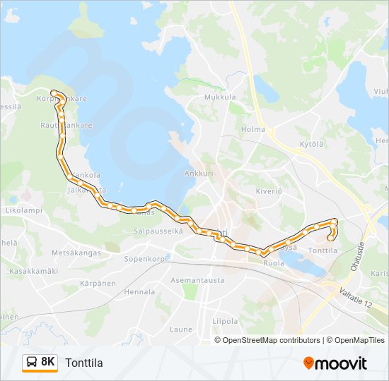 8K bus Line Map