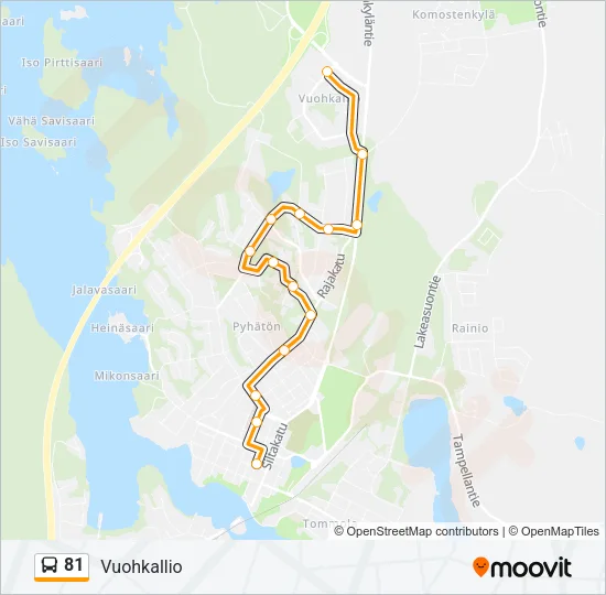 81 Bus Line Map