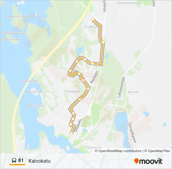 81 Bus Line Map