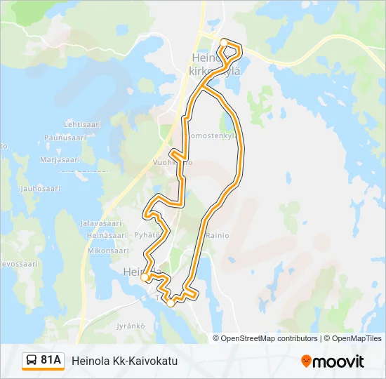 81A Bus Line Map