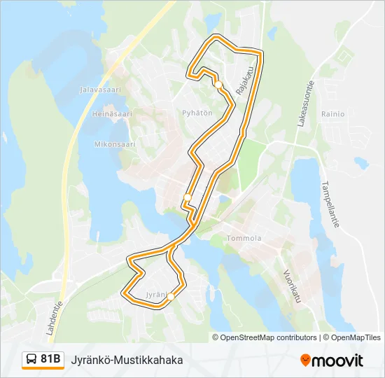 81B Bus Line Map