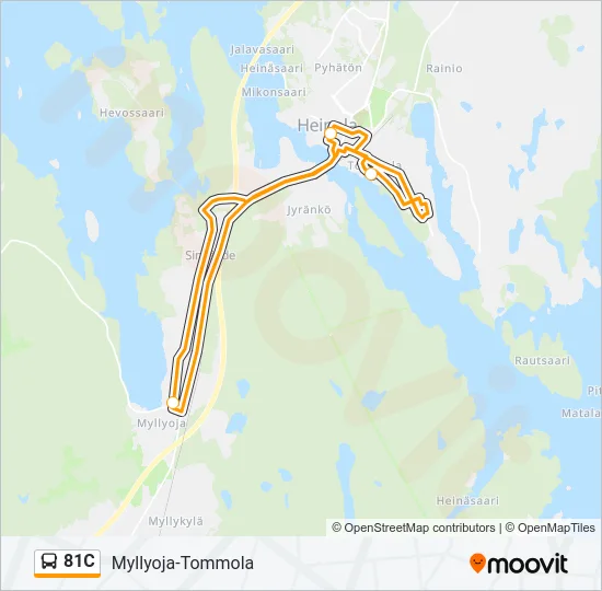 81C Bus Line Map