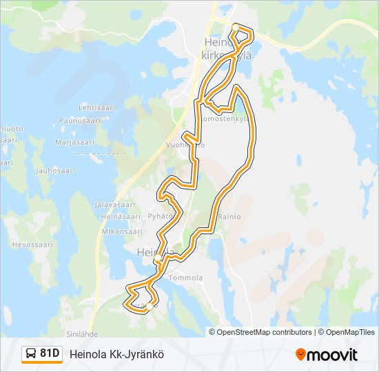 81D bus Line Map