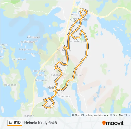 81D Bus Line Map