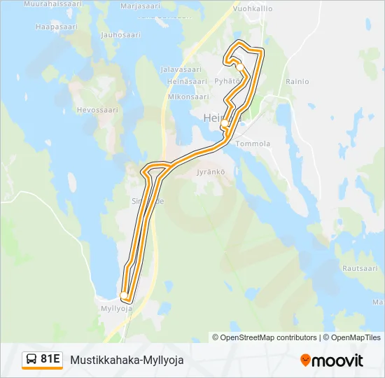81E Bus Line Map