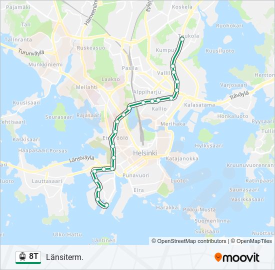 8t Route: Schedules, Stops & Maps - Länsiterm. (Updated)