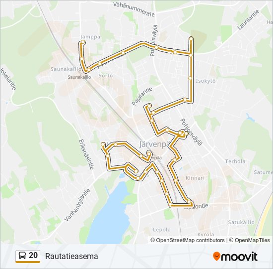 20 bus Line Map