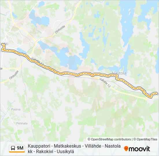 9M Bus Line Map