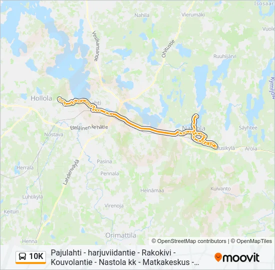 10K Bus Line Map