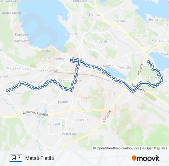 7 Bus Line Map