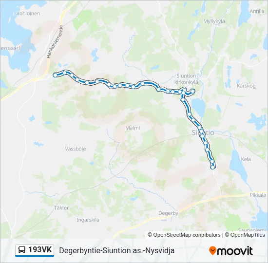 193VK Bus Line Map