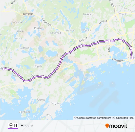 H Train Line Map