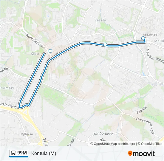 99M Bus Line Map