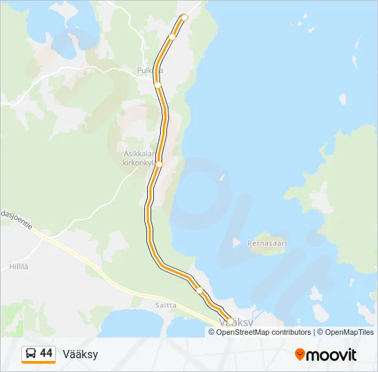 44 Bus Line Map