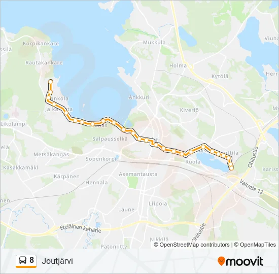 8 Bus Line Map