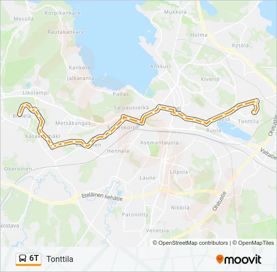 6T Bus Line Map