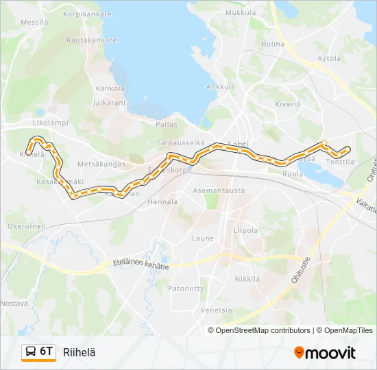 6T Bus Line Map