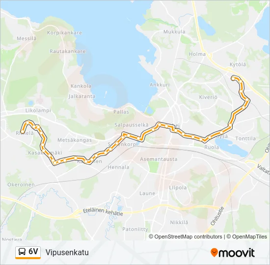 6V Bus Line Map