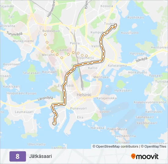 8 Tram Line Map