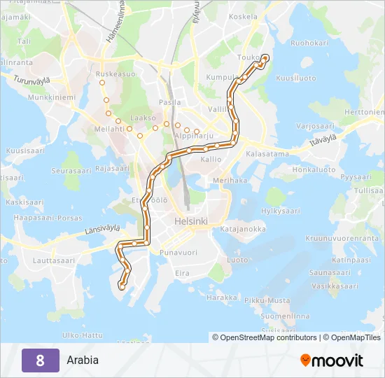 8 Tram Line Map