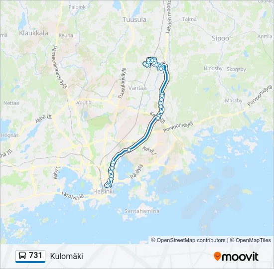 731 Bus Line Map