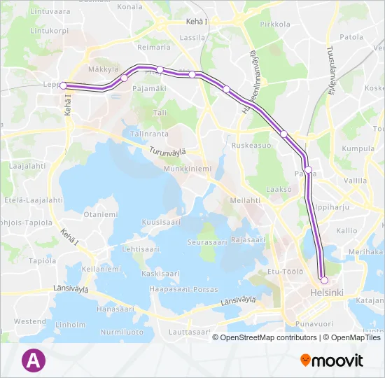 A Train Line Map