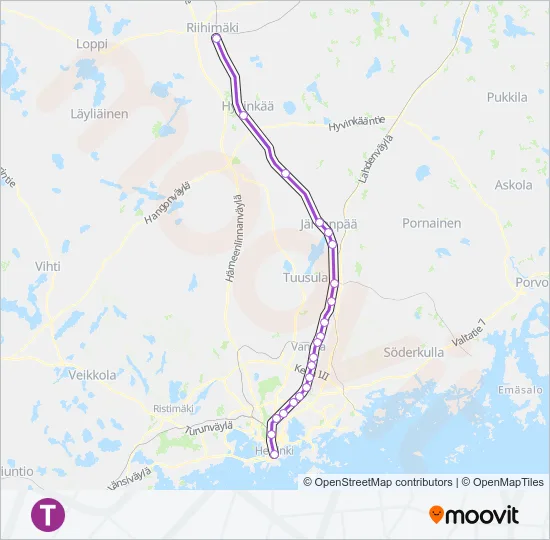 T Train Line Map
