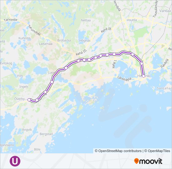 U train Line Map