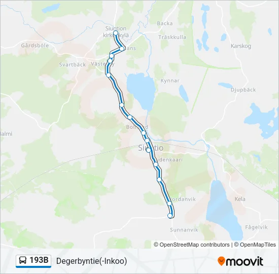 193B Bus Line Map