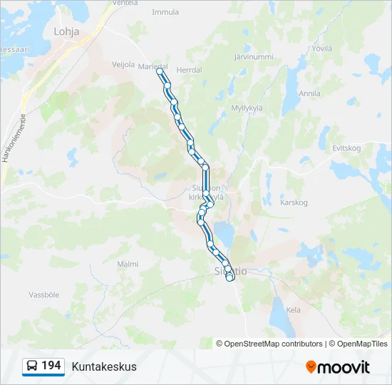 194 Bus Line Map