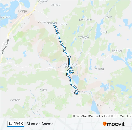 194K Bus Line Map