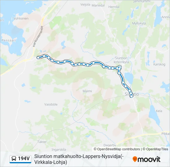 194V Bus Line Map