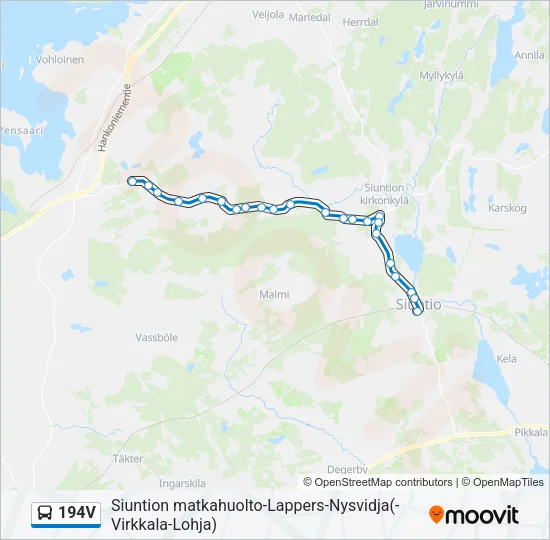 194V Bus Line Map