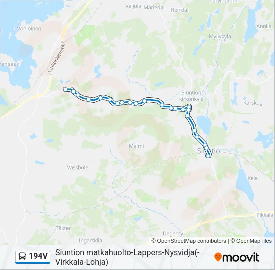 194V Bus Line Map