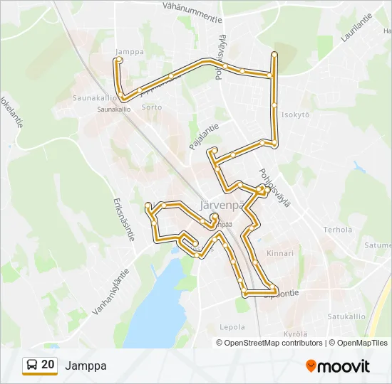 20 Bus Line Map