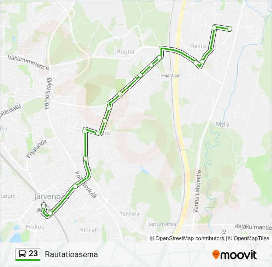 23 Bus Line Map