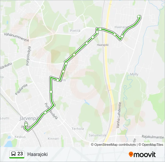 23 Bus Line Map