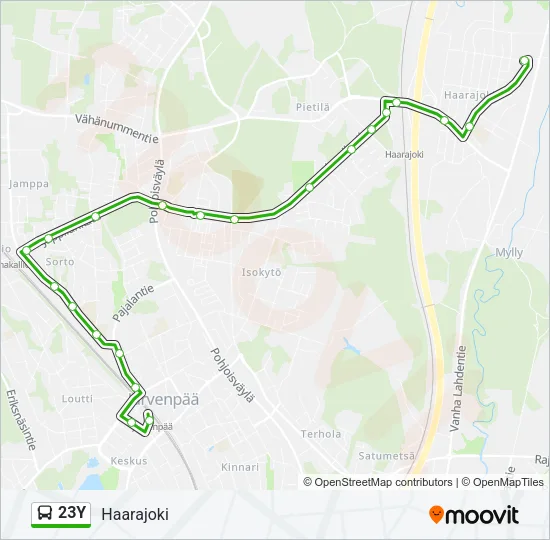 23Y Bus Line Map