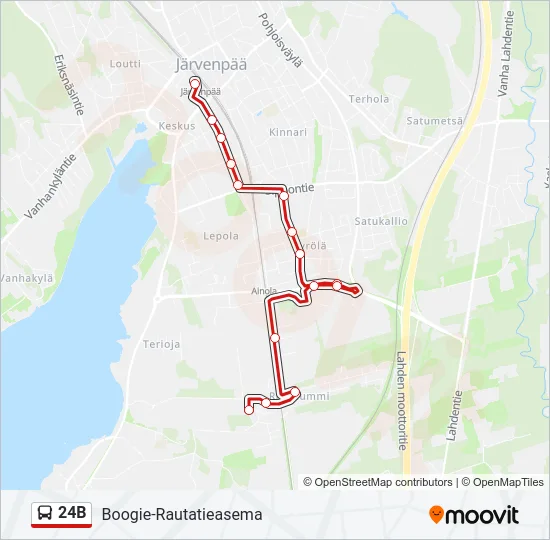 24B Bus Line Map