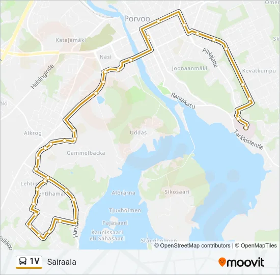 1V Bus Line Map