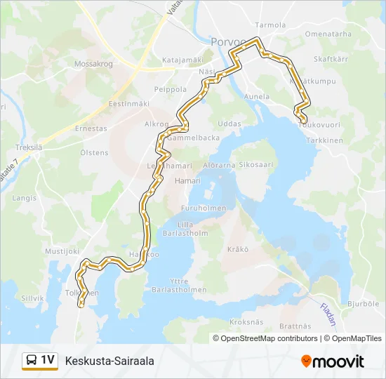 1V Bus Line Map