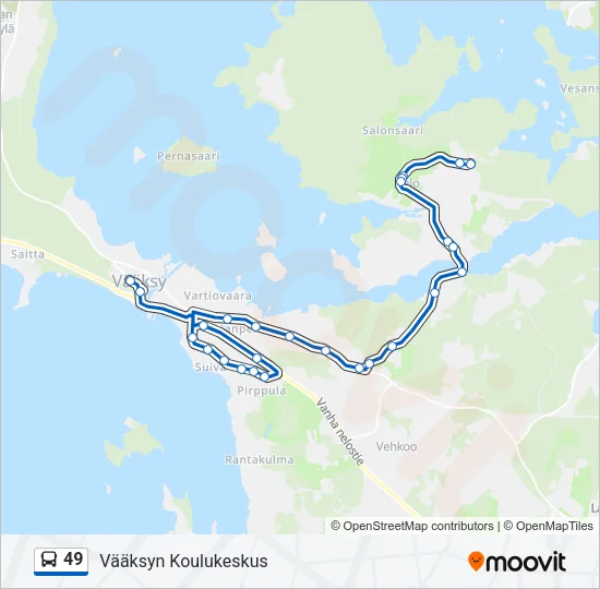 49 Bus Line Map