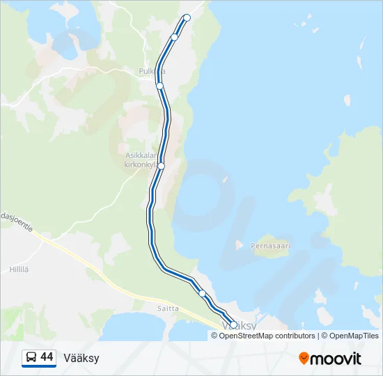44 Bus Line Map