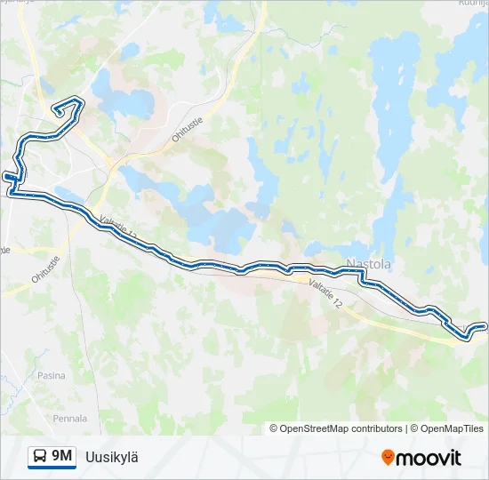 9M Bus Line Map