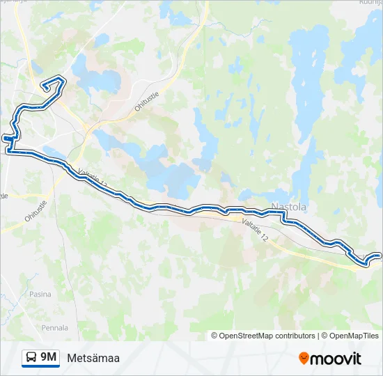 9M Bus Line Map